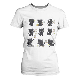Funny Tennis Game Day Cat T Shirt For Women Tennis Player Gift TS12 White Print Your Wear