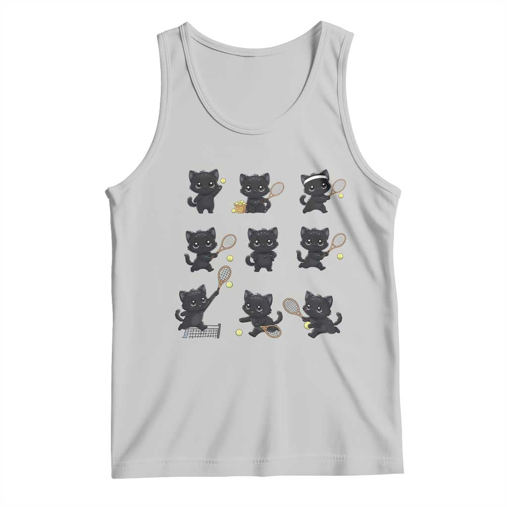 Funny Tennis Game Day Cat Tank Top Tennis Player Gift TS12 Ash Print Your Wear
