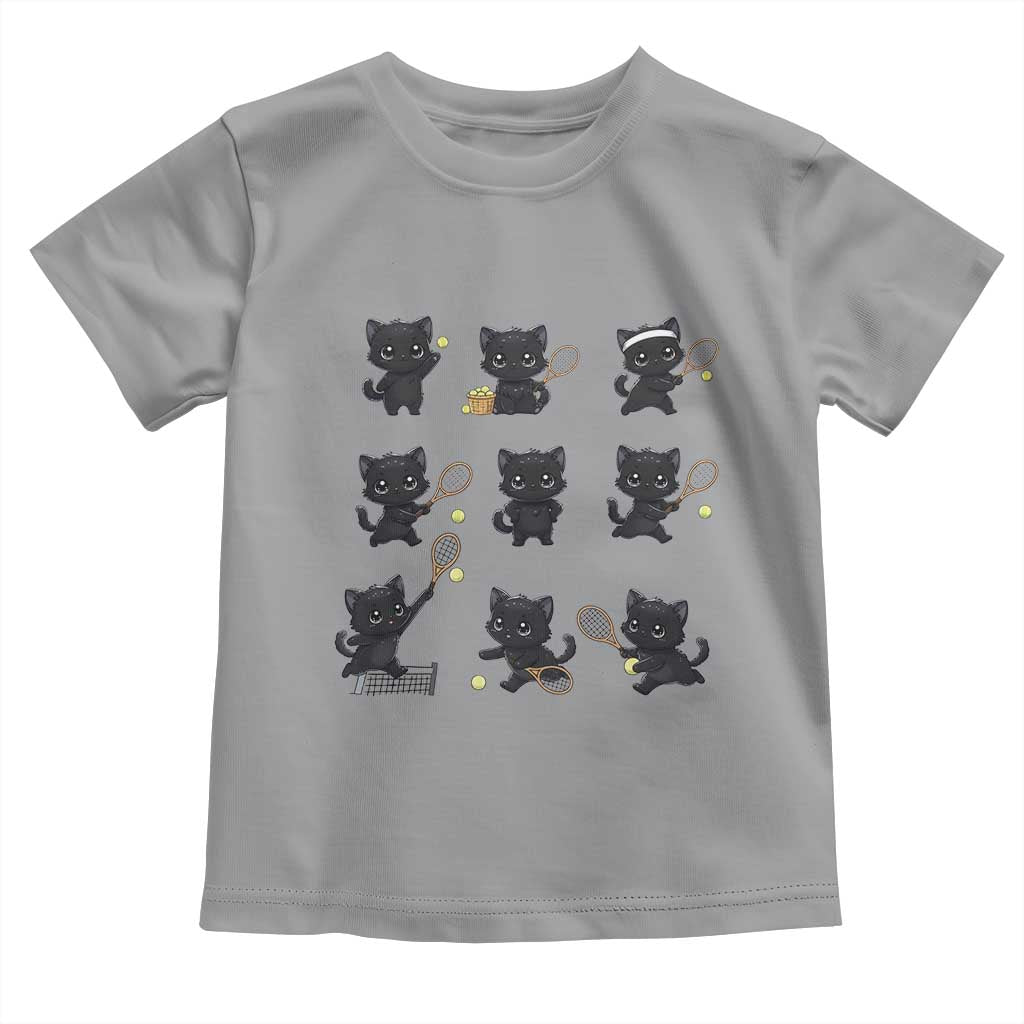 Funny Tennis Game Day Cat Toddler T Shirt Tennis Player Gift TS12 Sport Gray Print Your Wear