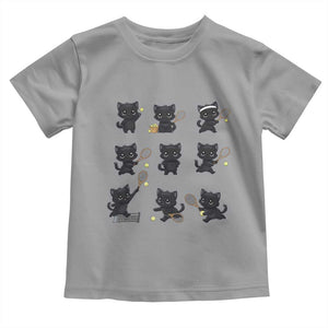 Funny Tennis Game Day Cat Toddler T Shirt Tennis Player Gift TS12 Sport Gray Print Your Wear