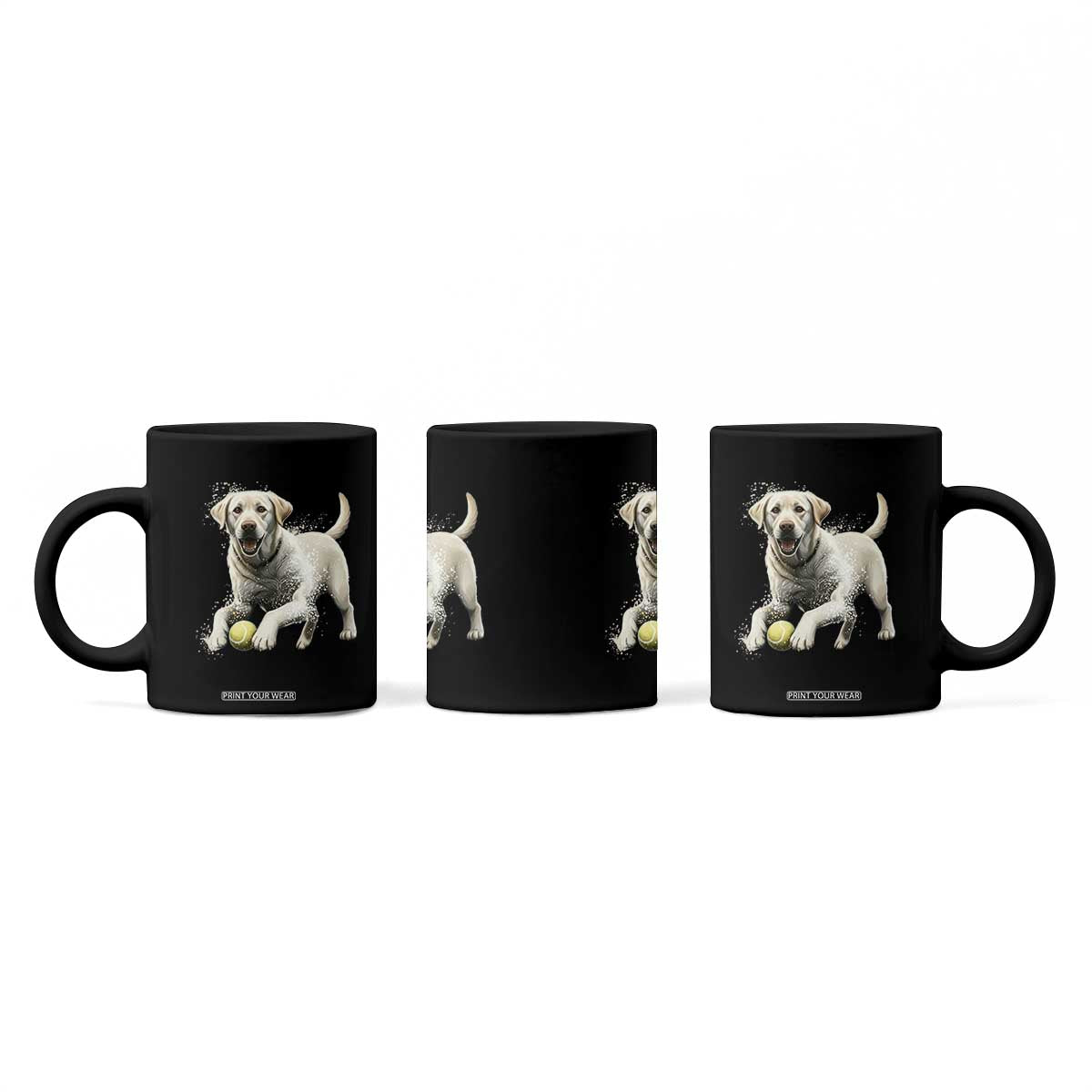 Cute Yellow Labrador Retriever With Tennis Ball Coffee Mug TS12 Print Your Wear