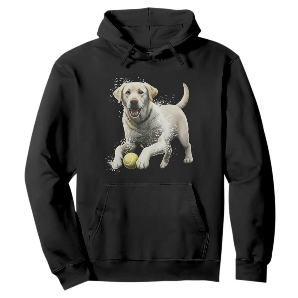 Cute Yellow Labrador Retriever With Tennis Ball Hoodie TS12 Black Print Your Wear