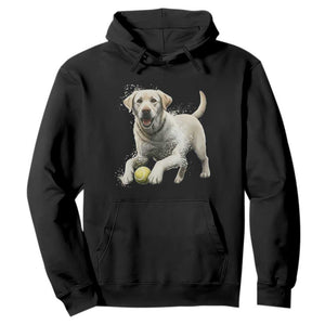 Cute Yellow Labrador Retriever With Tennis Ball Hoodie TS12 Black Print Your Wear