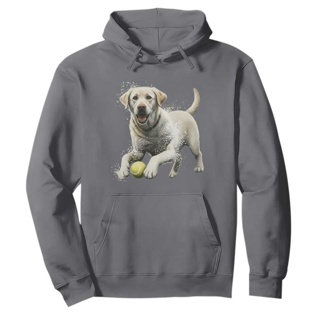 Cute Yellow Labrador Retriever With Tennis Ball Hoodie TS12 Charcoal Print Your Wear