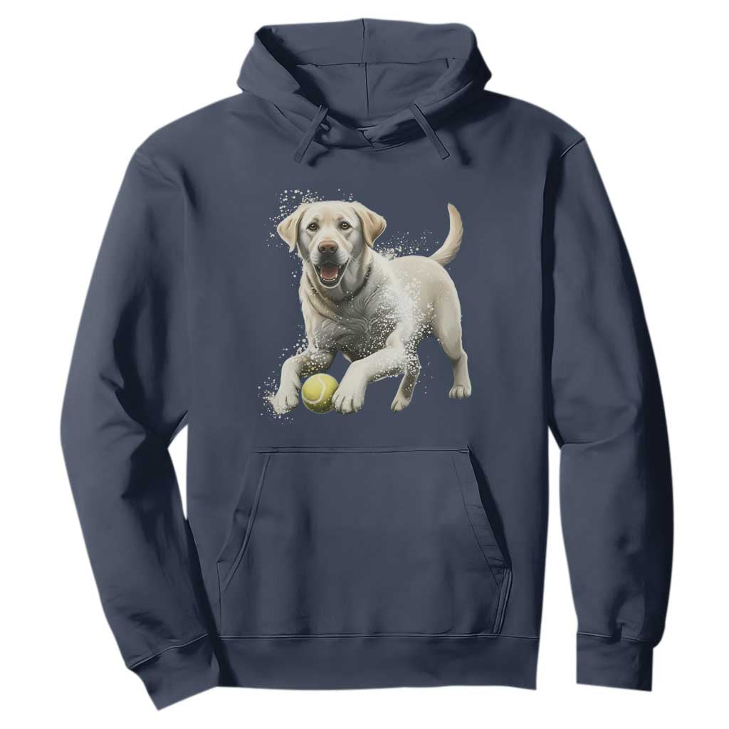 Cute Yellow Labrador Retriever With Tennis Ball Hoodie TS12 Navy Print Your Wear