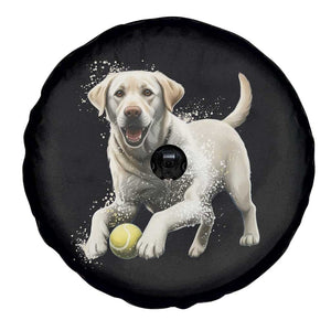 Cute Yellow Labrador Retriever With Tennis Ball Spare Tire Cover TS12 Print Your Wear
