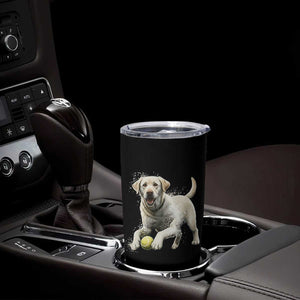 Cute Yellow Labrador Retriever With Tennis Ball Tumbler Cup TS12 Print Your Wear