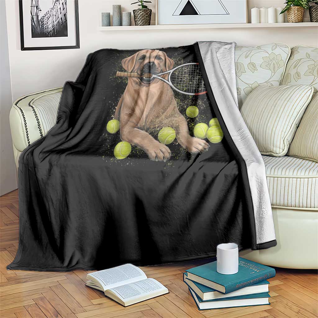 Funny Labrador Dog Playing Tennis Ball Throw Blanket Pet Lover Gift TS12 Print Your Wear