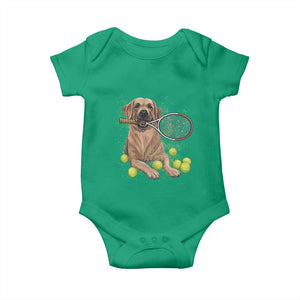 Funny Labrador Dog Playing Tennis Ball Baby Onesie Pet Lover Gift TS12 Irish Green Print Your Wear