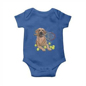 Funny Labrador Dog Playing Tennis Ball Baby Onesie Pet Lover Gift TS12 Royal Blue Print Your Wear