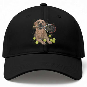 Funny Labrador Dog Playing Tennis Ball Baseball Cap Pet Lover Gift TS12 Print Your Wear