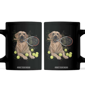 Funny Labrador Dog Playing Tennis Ball Coffee Mug Pet Lover Gift TS12 Black Print Your Wear