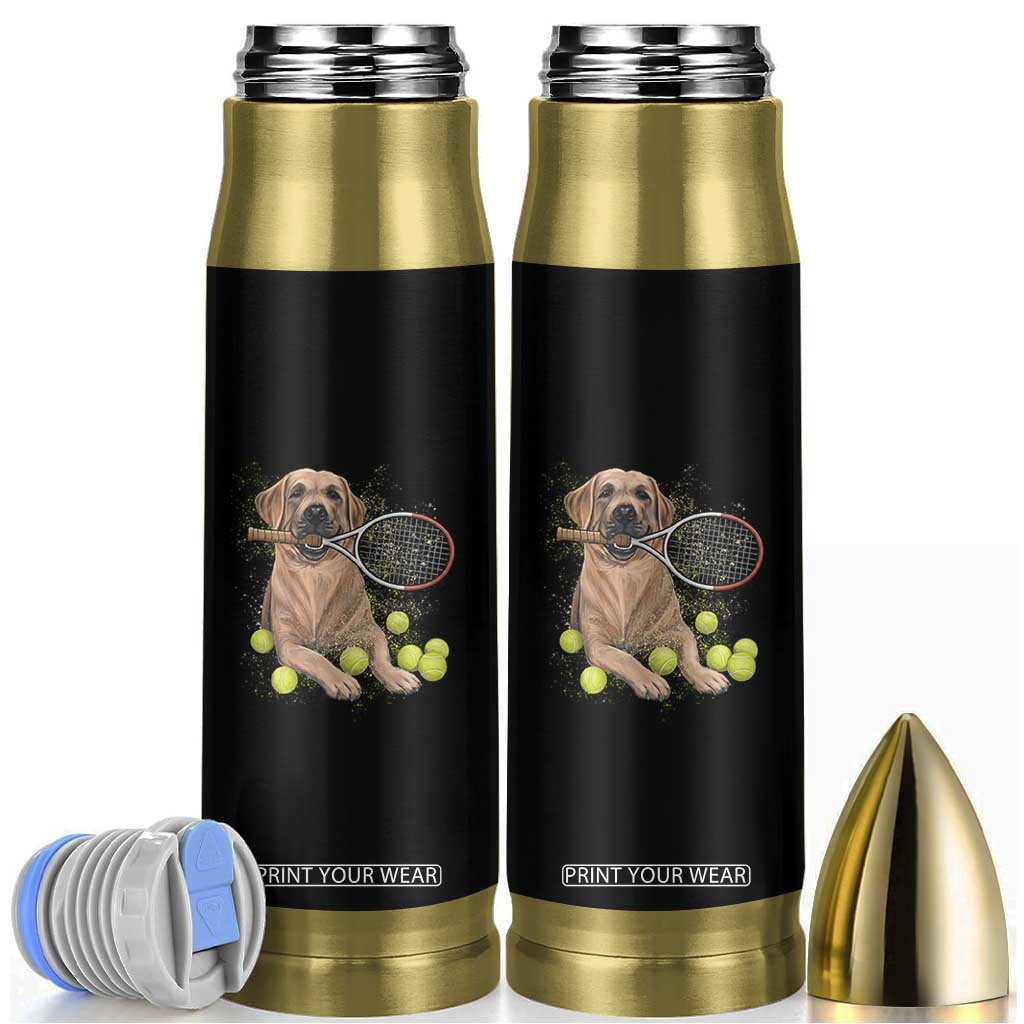 Funny Labrador Dog Playing Tennis Ball Bullet Tumbler Pet Lover Gift TS12 Black Print Your Wear