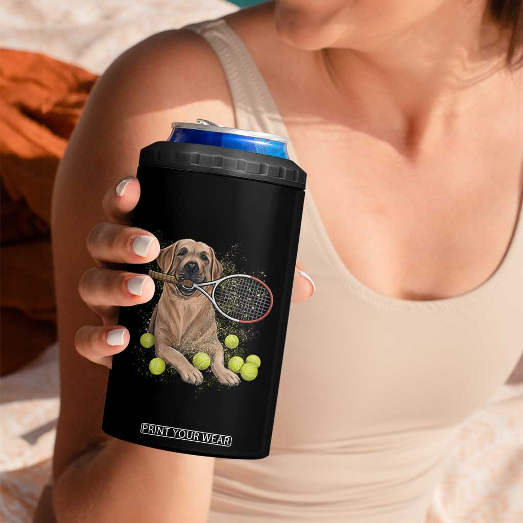 Funny Labrador Dog Playing Tennis Ball 4 in 1 Can Cooler Tumbler Pet Lover Gift TS12 Print Your Wear