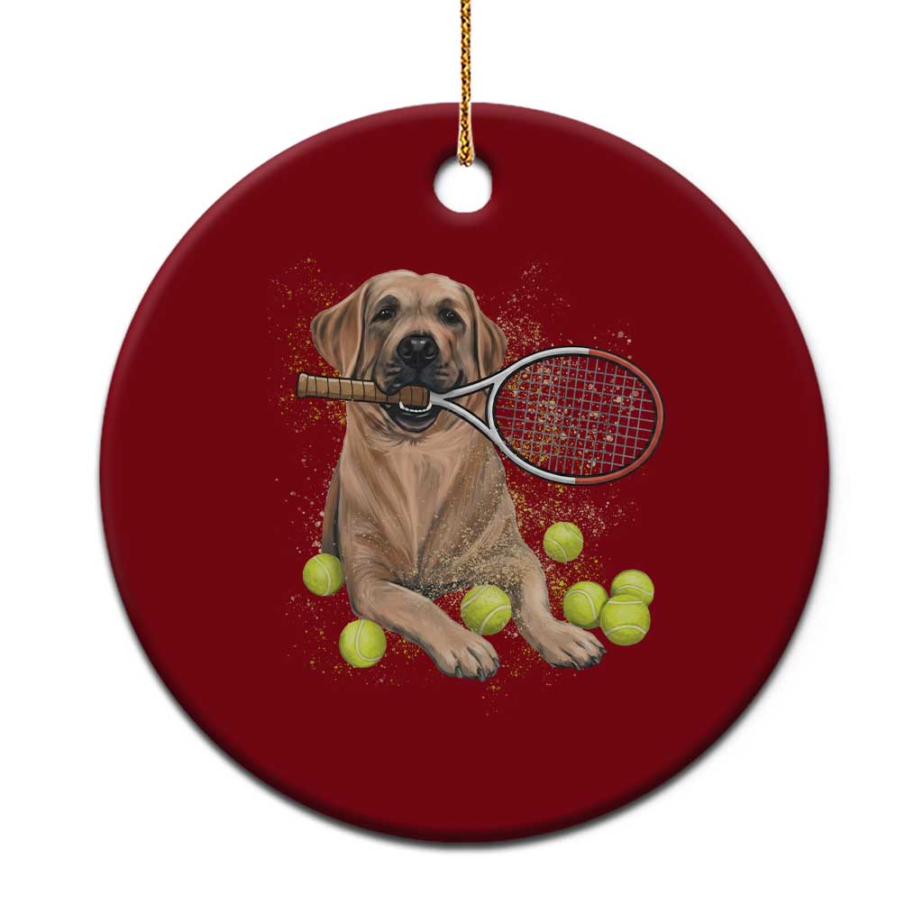 Funny Labrador Dog Playing Tennis Ball Ceramic Ornament Pet Lover Gift TS12 1pc Red Print Your Wear