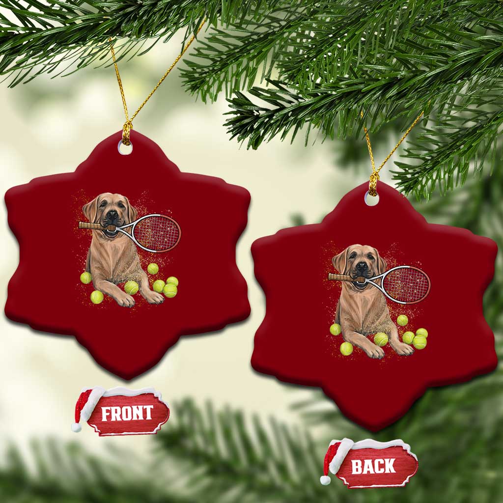 Funny Labrador Dog Playing Tennis Ball Ceramic Ornament Pet Lover Gift TS12 Print Your Wear