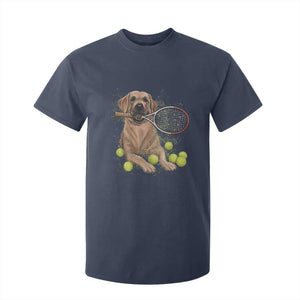 Funny Labrador Dog Playing Tennis Ball T Shirt For Kid Pet Lover Gift TS12 Navy Print Your Wear