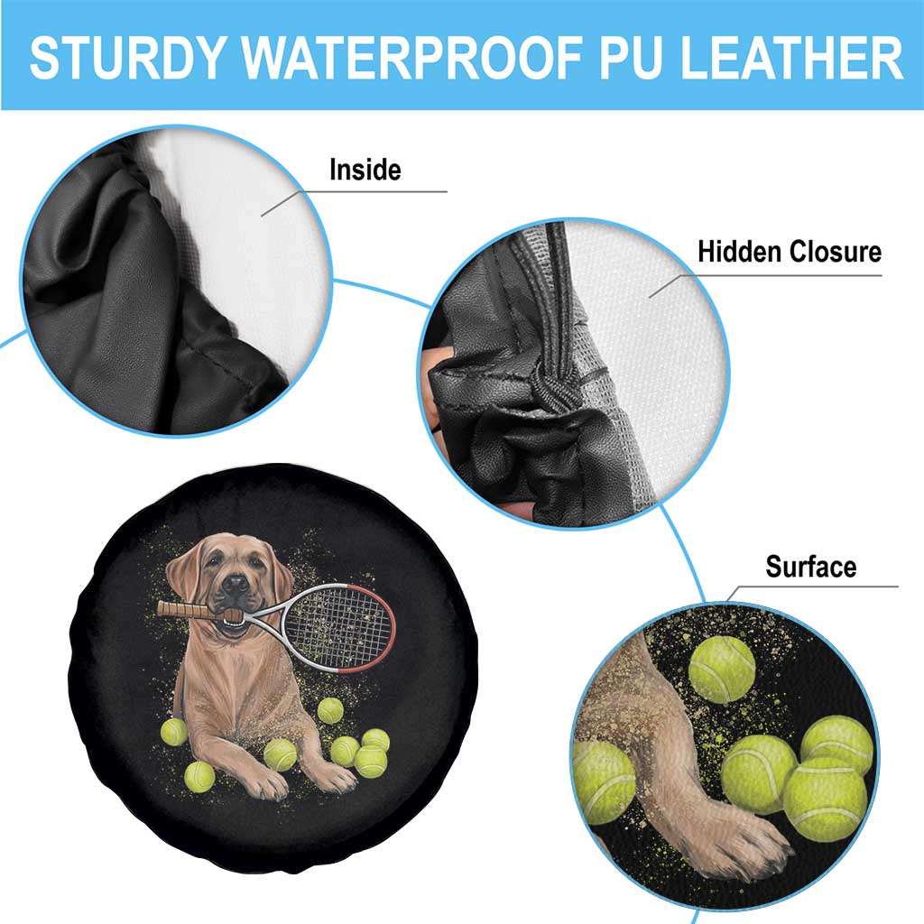 Funny Labrador Dog Playing Tennis Ball Spare Tire Cover Pet Lover Gift TS12 Print Your Wear