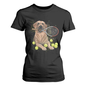 Funny Labrador Dog Playing Tennis Ball T Shirt For Women Pet Lover Gift TS12 Black Print Your Wear