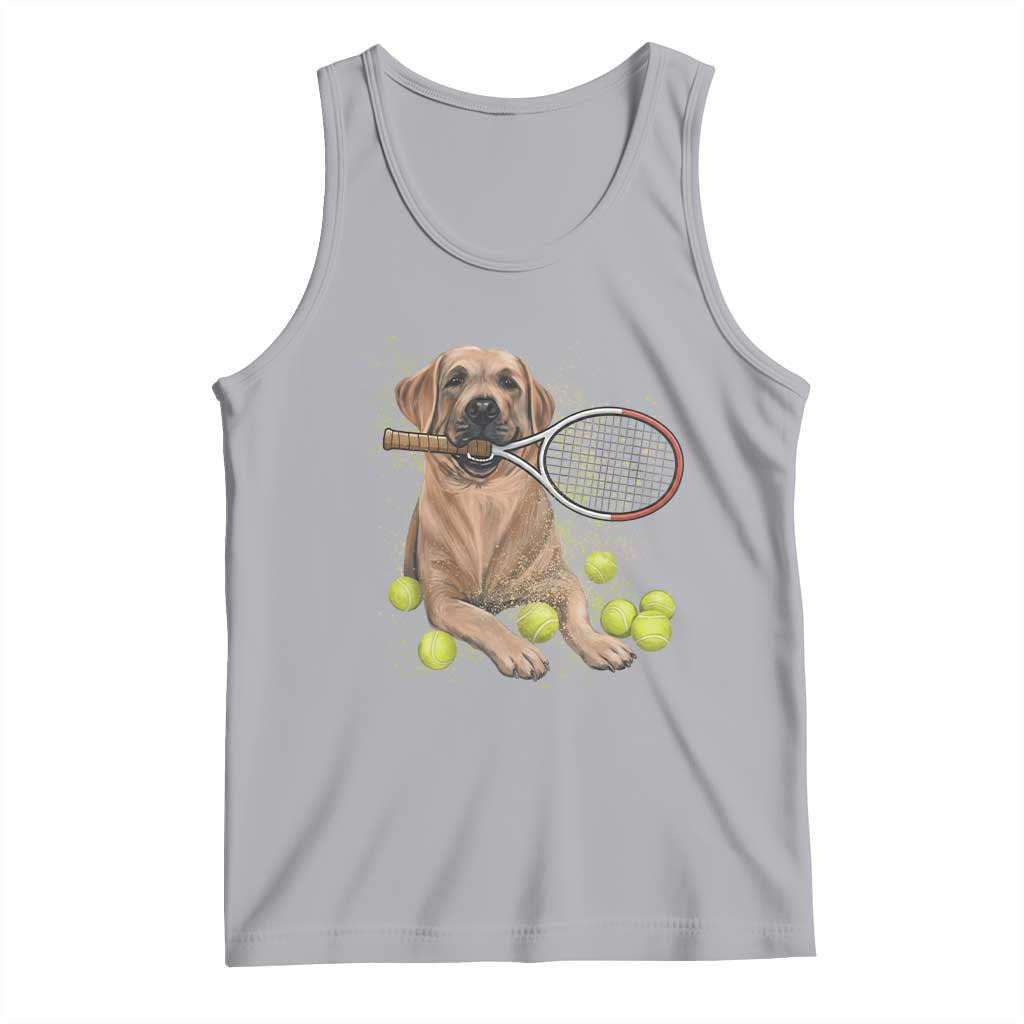 Funny Labrador Dog Playing Tennis Ball Tank Top Pet Lover Gift TS12 Athletic Heather Print Your Wear