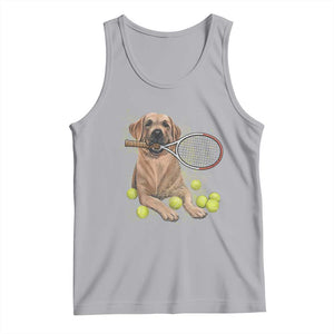 Funny Labrador Dog Playing Tennis Ball Tank Top Pet Lover Gift TS12 Athletic Heather Print Your Wear