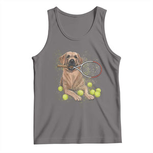 Funny Labrador Dog Playing Tennis Ball Tank Top Pet Lover Gift TS12 Deep Heather Print Your Wear