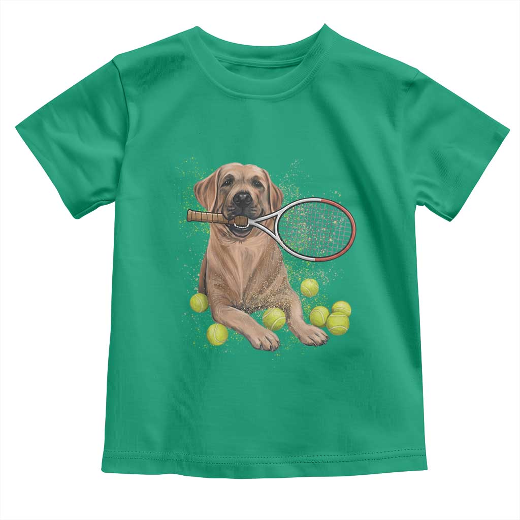 Funny Labrador Dog Playing Tennis Ball Toddler T Shirt Pet Lover Gift TS12 Irish Green Print Your Wear