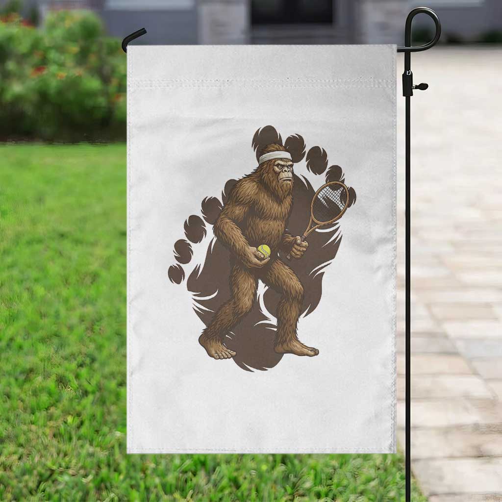 Funny Bigfoot Tennis Player Garden Flag Folklore Cryptid Gift TS12 Print Your Wear