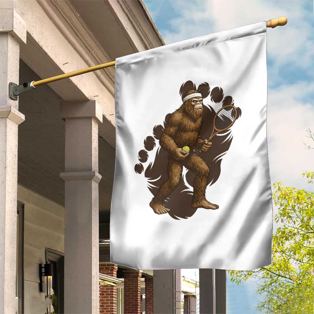 Funny Bigfoot Tennis Player Garden Flag Folklore Cryptid Gift TS12 Print Your Wear