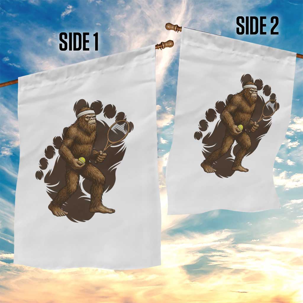 Funny Bigfoot Tennis Player Garden Flag Folklore Cryptid Gift TS12 Print Your Wear