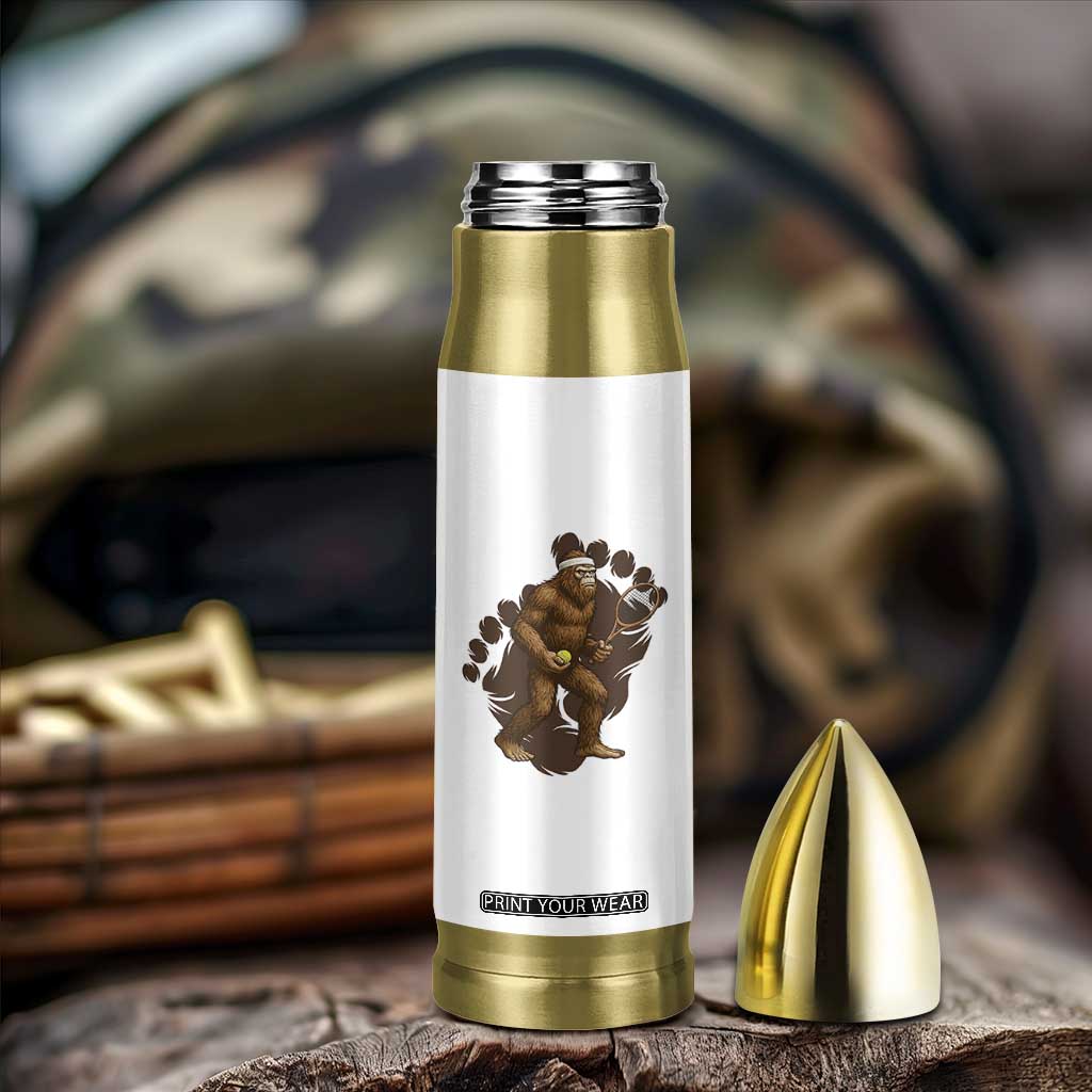 Funny Bigfoot Tennis Player Bullet Tumbler Folklore Cryptid Gift TS12 Print Your Wear