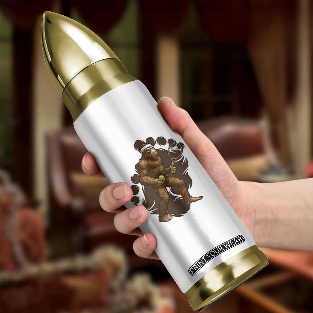 Funny Bigfoot Tennis Player Bullet Tumbler Folklore Cryptid Gift TS12 Print Your Wear