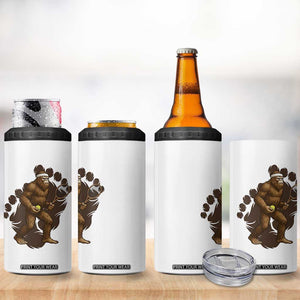 Funny Bigfoot Tennis Player 4 in 1 Can Cooler Tumbler Folklore Cryptid Gift TS12 Print Your Wear