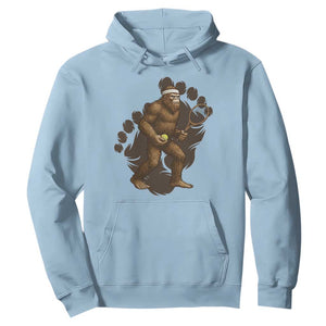 Funny Bigfoot Tennis Player Hoodie Folklore Cryptid Gift TS12 Light Blue Print Your Wear