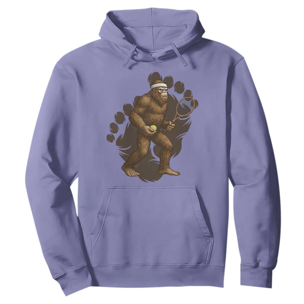 Funny Bigfoot Tennis Player Hoodie Folklore Cryptid Gift TS12 Violet Print Your Wear