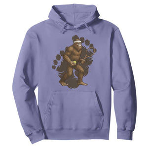 Funny Bigfoot Tennis Player Hoodie Folklore Cryptid Gift TS12 Violet Print Your Wear