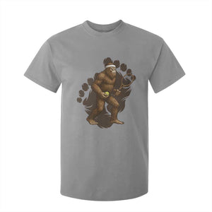 Funny Bigfoot Tennis Player T Shirt For Kid Folklore Cryptid Gift TS12 Sport Gray Print Your Wear