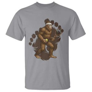 Funny Bigfoot Tennis Player T Shirt Folklore Cryptid Gift TS12 Sport Gray Print Your Wear