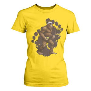 Funny Bigfoot Tennis Player T Shirt For Women Folklore Cryptid Gift TS12 Daisy Print Your Wear