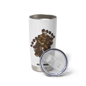Funny Bigfoot Tennis Player Tumbler Cup Folklore Cryptid Gift TS12 Print Your Wear