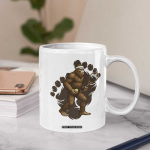 Funny Bigfoot Tennis Player Coffee Mug Folklore Cryptid Gift TS12 Print Your Wear