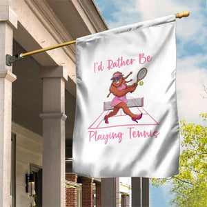 Funny Sexy Bigfoot Playing Tennis Garden Flag Gift For Girls TS12 Print Your Wear