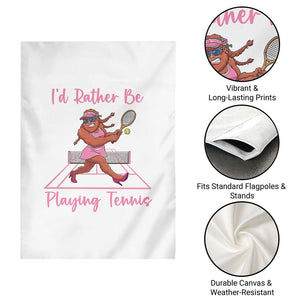 Funny Sexy Bigfoot Playing Tennis Garden Flag Gift For Girls TS12 Print Your Wear