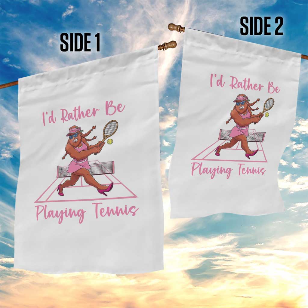 Funny Sexy Bigfoot Playing Tennis Garden Flag Gift For Girls TS12 Print Your Wear