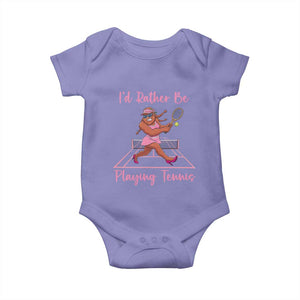 Funny Sexy Bigfoot Playing Tennis Baby Onesie Gift For Girls TS12 Violet Print Your Wear