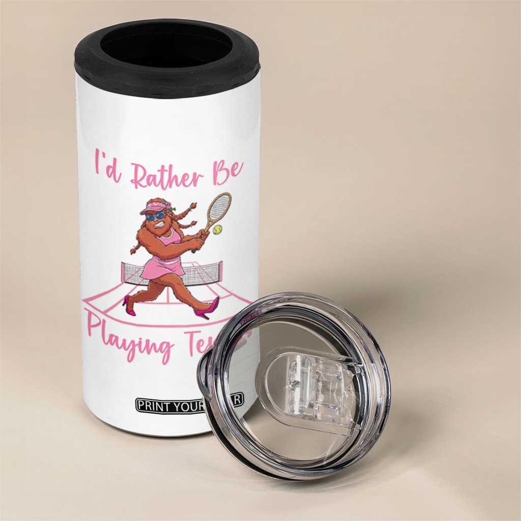 Funny Sexy Bigfoot Playing Tennis 4 in 1 Can Cooler Tumbler Gift For Girls TS12 Print Your Wear