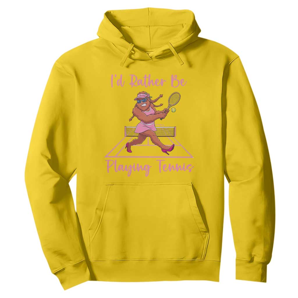 Funny Sexy Bigfoot Playing Tennis Hoodie Gift For Girls TS12 Daisy Print Your Wear