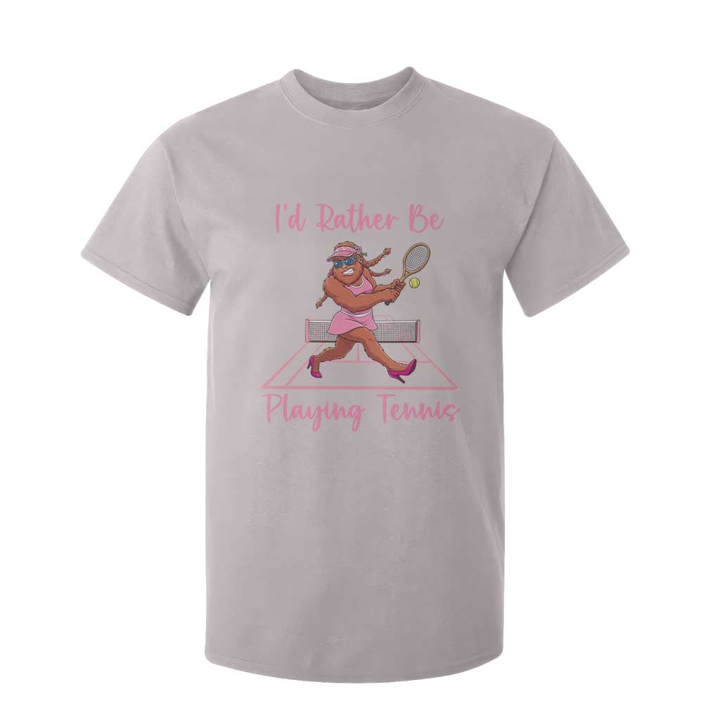 Funny Sexy Bigfoot Playing Tennis T Shirt For Kid Gift For Girls TS12 Ice Gray Print Your Wear