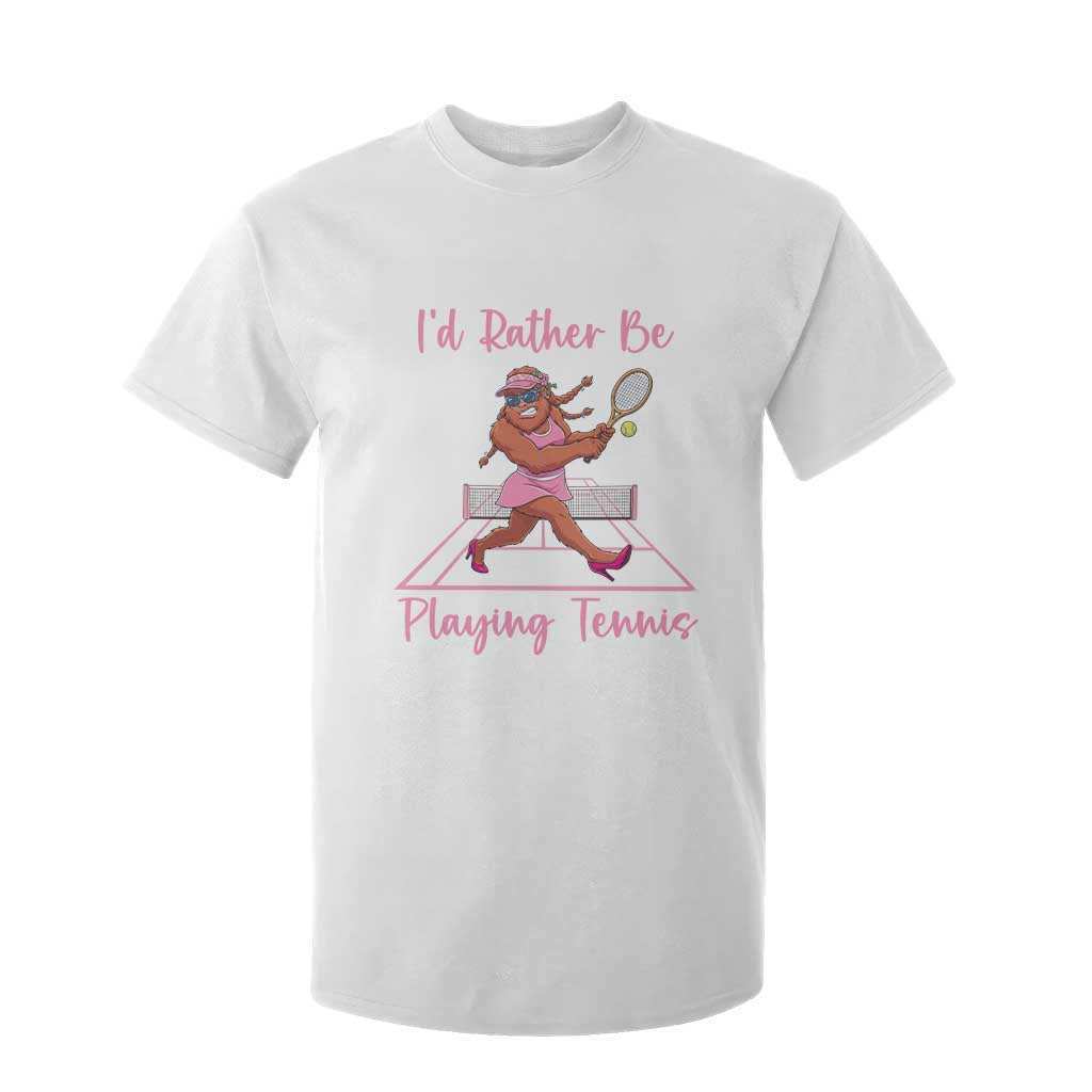 Funny Sexy Bigfoot Playing Tennis T Shirt For Kid Gift For Girls TS12 White Print Your Wear