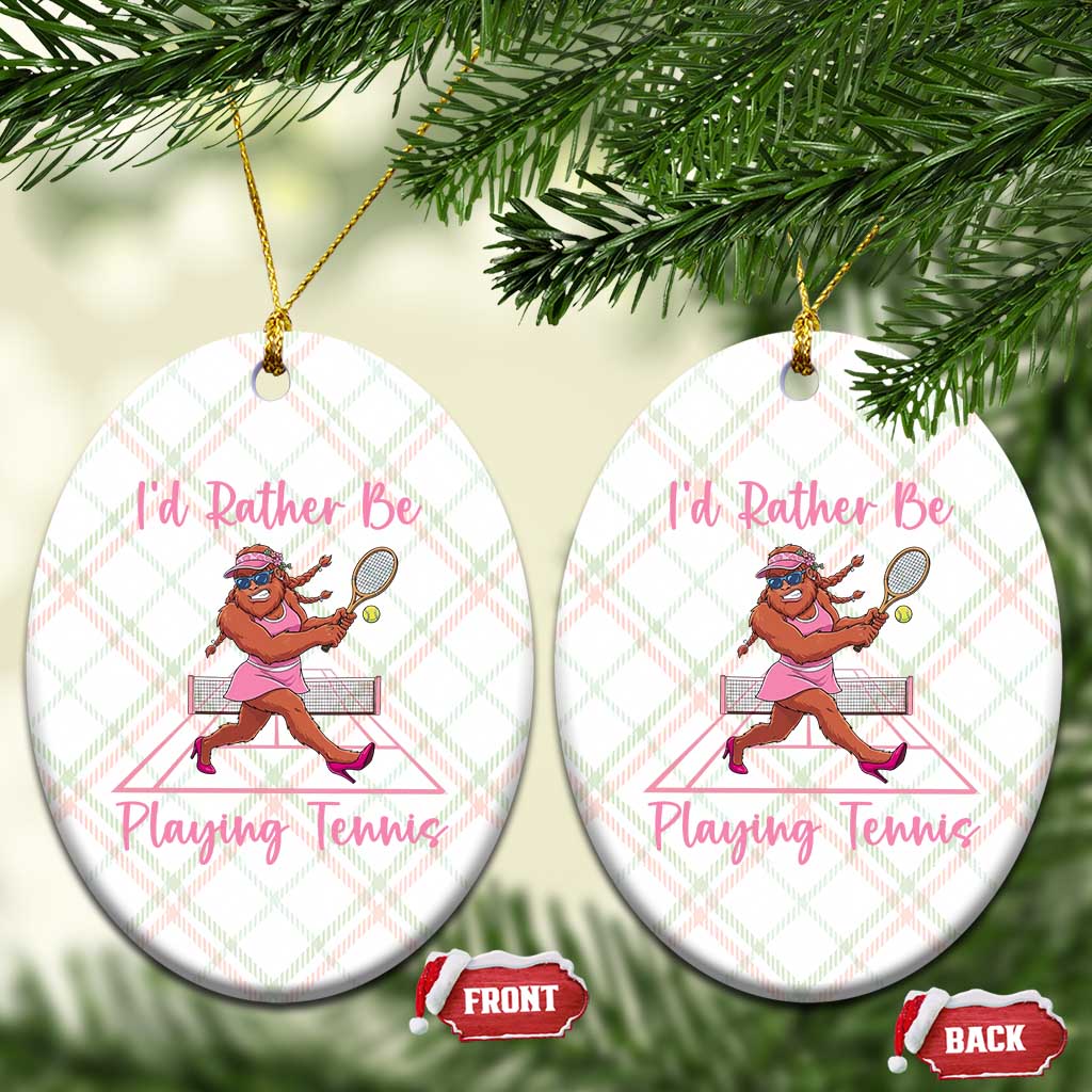 Funny Sexy Bigfoot Playing Tennis Ceramic Ornament Gift For Girls TS12 Print Your Wear